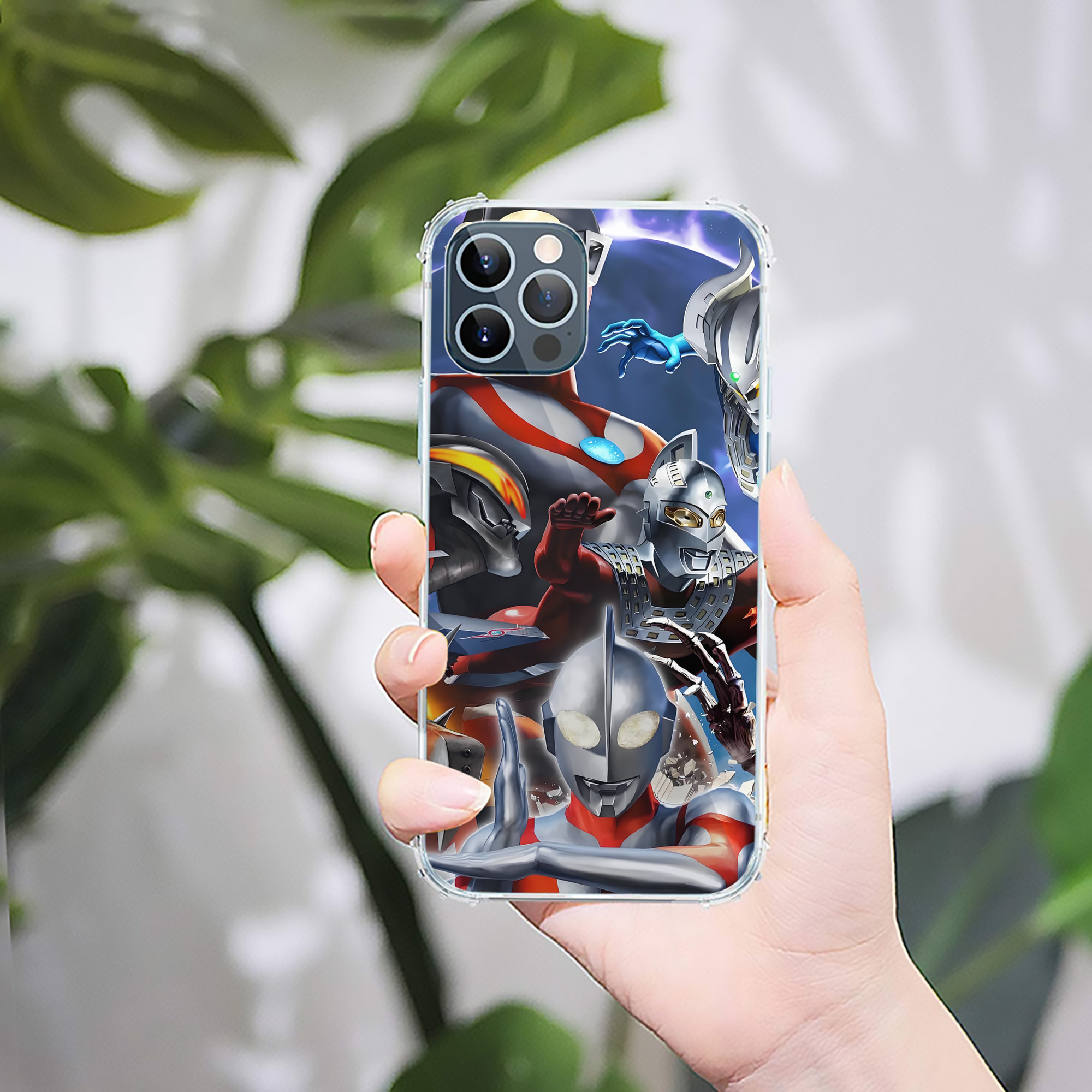 （画像用） ウルトラマン Ultraman 【iPhone 12シリーズ対応】透明スマホケース（クリアソフトケース）